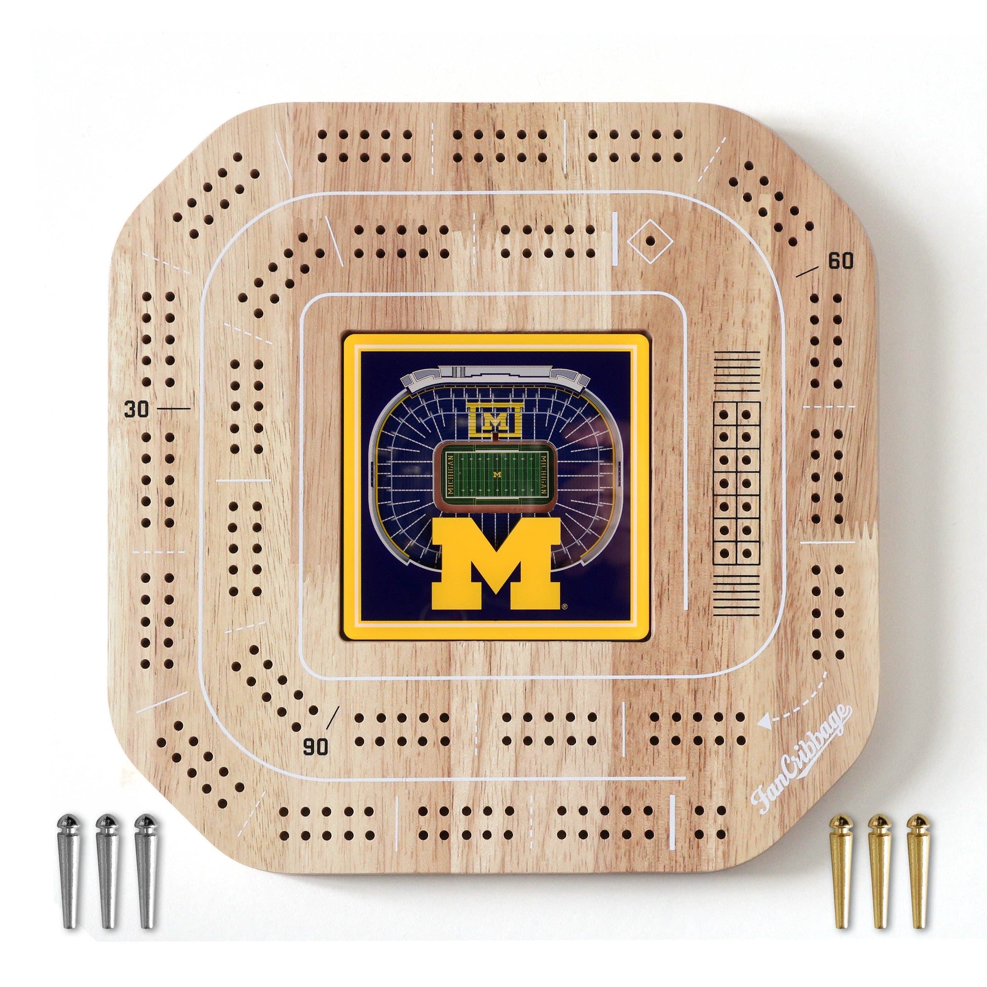 NCAA Michigan Wolverines StadiumView Cribbage