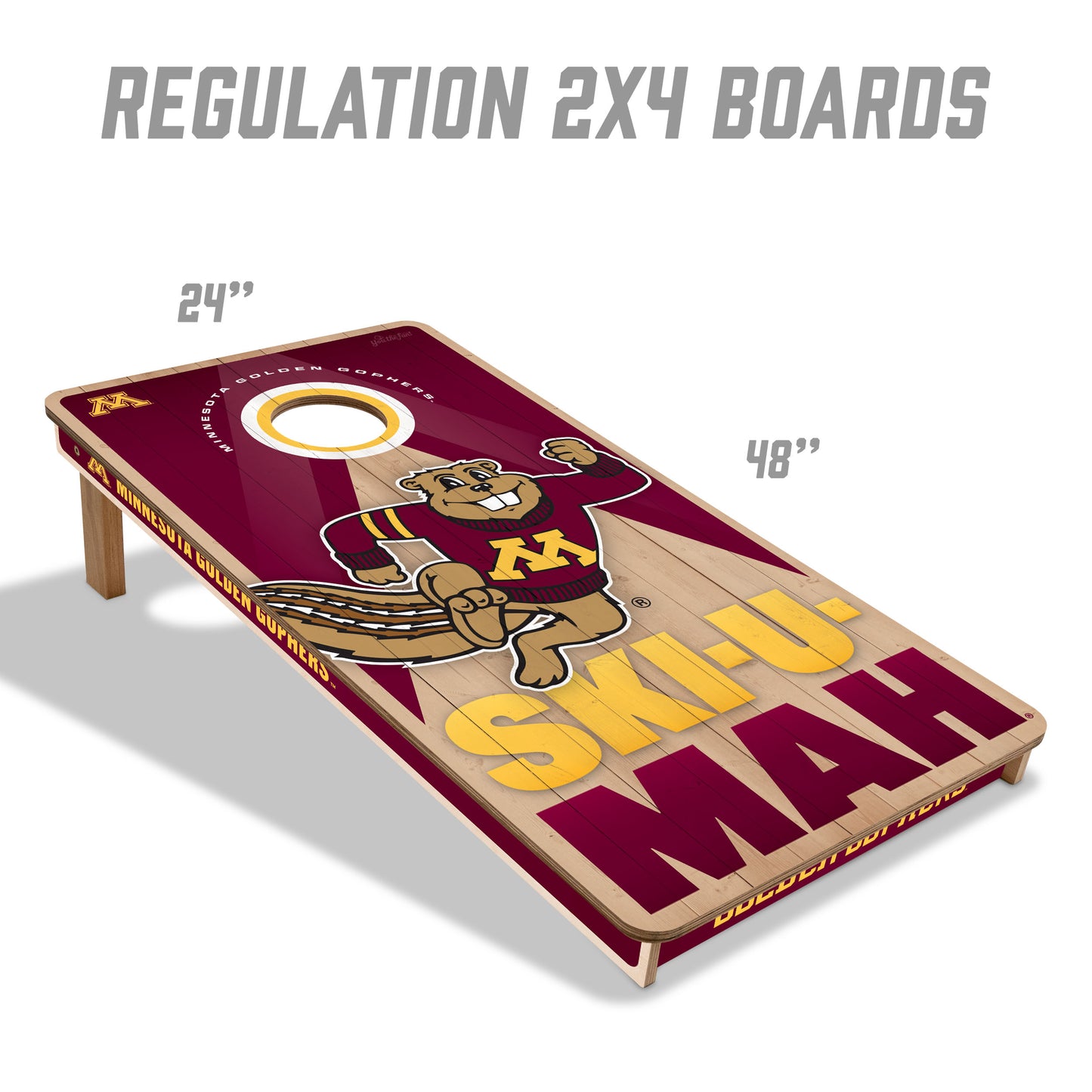 NCAA Minnesota Golden Gophers 2' x 4' Slogan Series Cornhole
