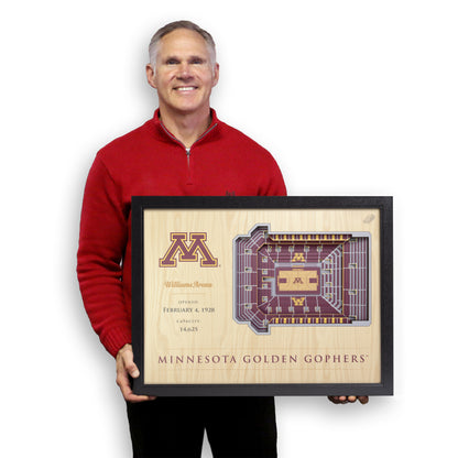 NCAA Minnesota Golden Gophers 25-Layer StadiumView Wallart
