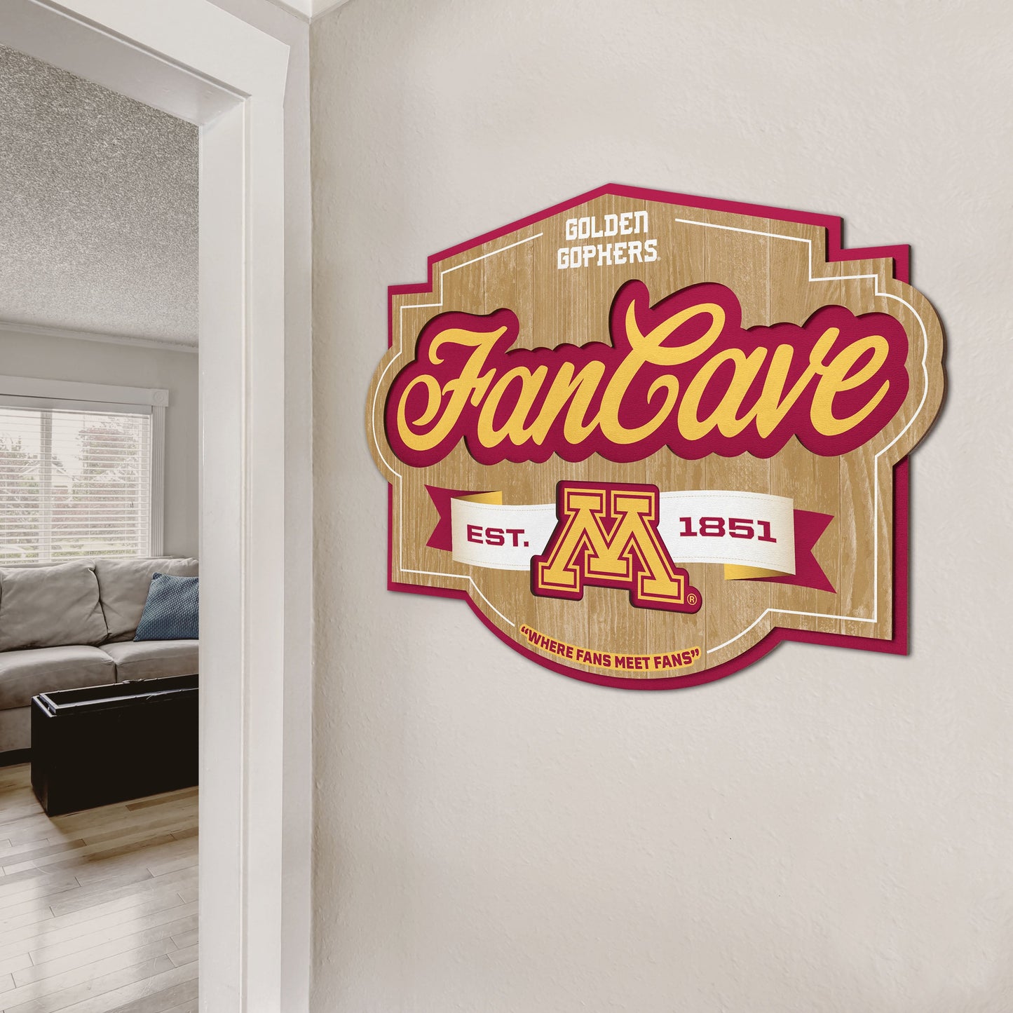 Minnesota Golden Gophers Fan Cave Sign Alt 2