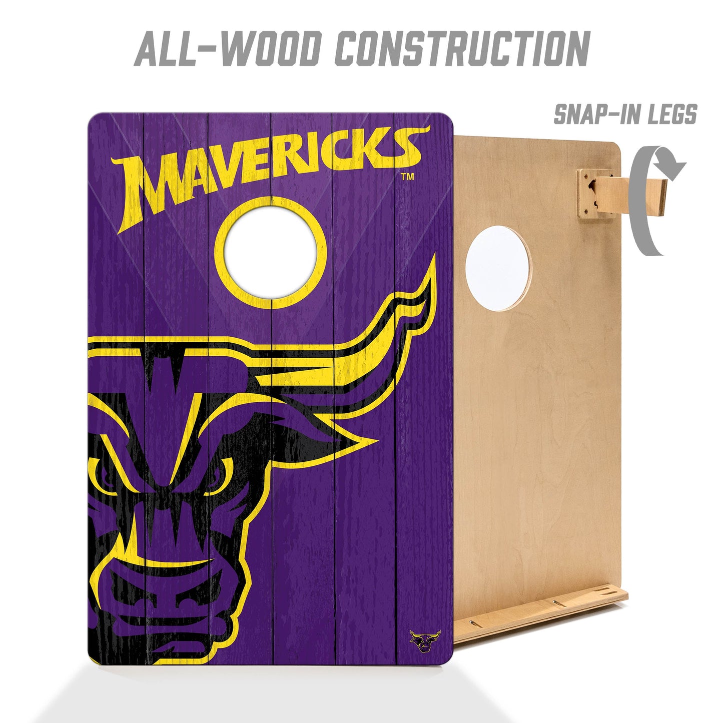 NCAA Minnesota State Mavericks 2' X 3' All-Wood Cornhole Set - Alt 2