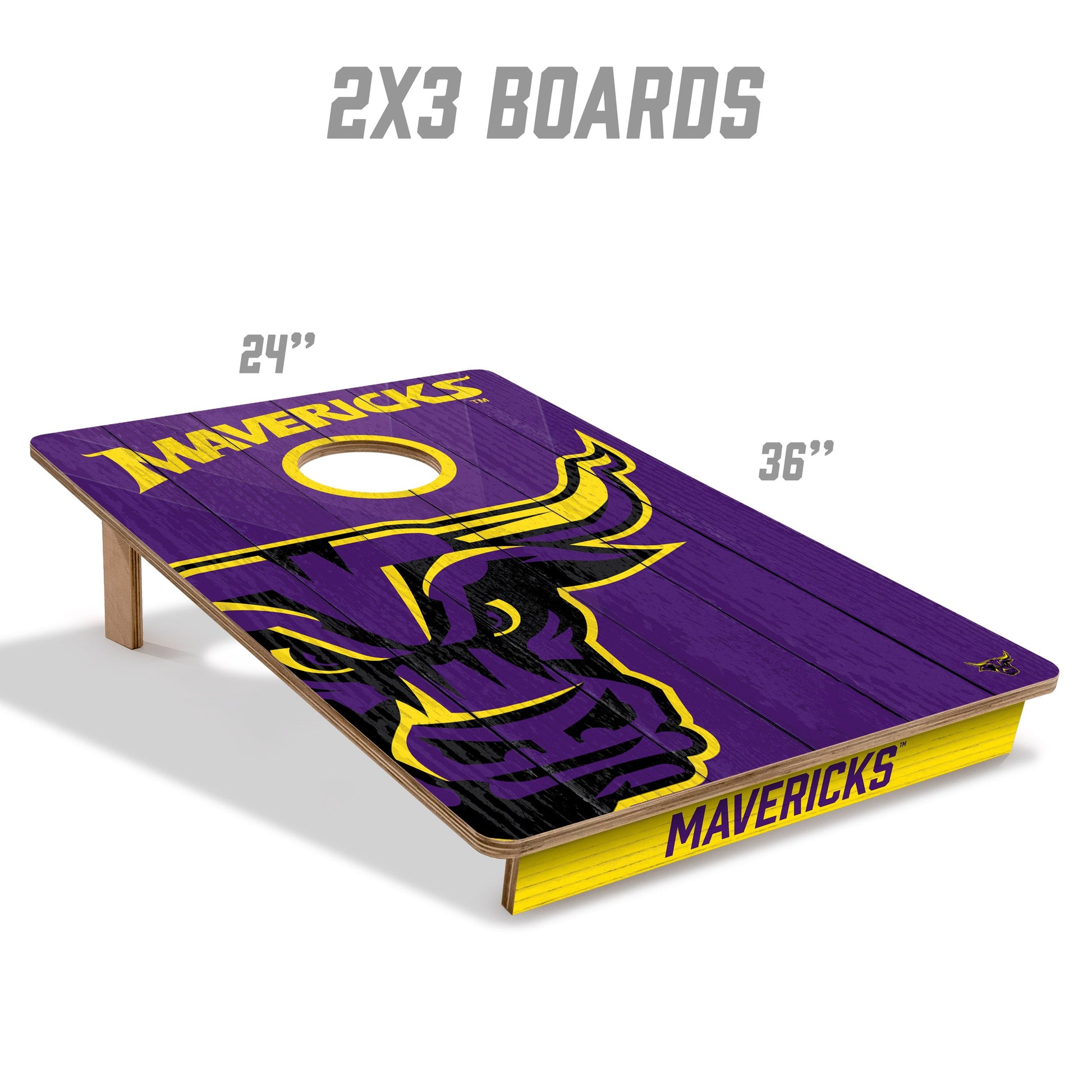 NCAA Minnesota State Mavericks 2' X 3' All-Wood Cornhole Set - Alt 4
