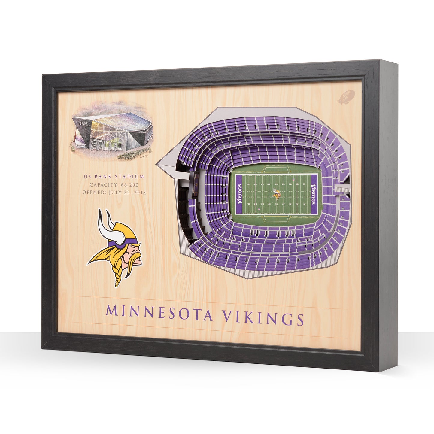 NFL Minnesota Vikings 25-Layer StadiumView Wallart