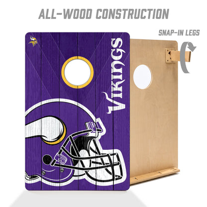 NFL Minnesota Vikings 2' X 3' All-Wood Cornhole Set - Alt 2