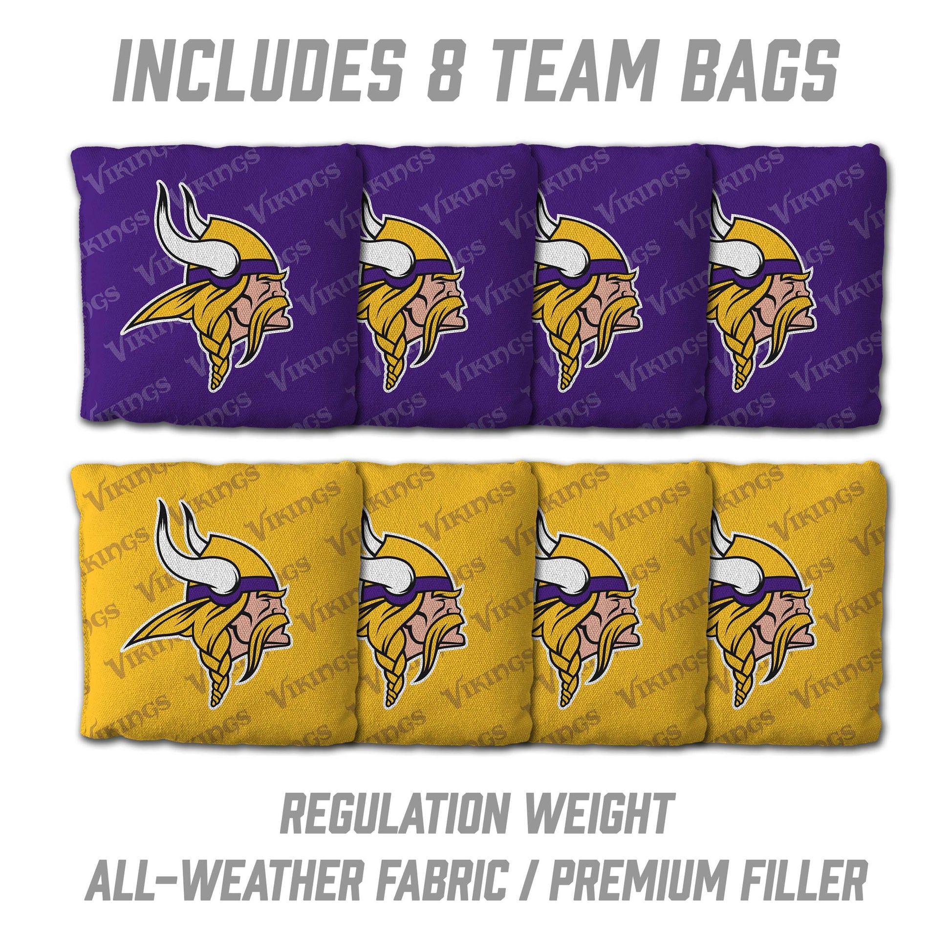NFL Minnesota Vikings 2' X 3' All-Wood Cornhole Set - Alt 3