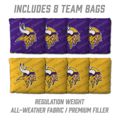 NFL Minnesota Vikings 2' X 3' All-Wood Cornhole Set - Alt 3
