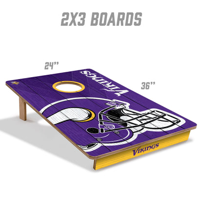 NFL Minnesota Vikings 2' X 3' All-Wood Cornhole Set - Alt 4