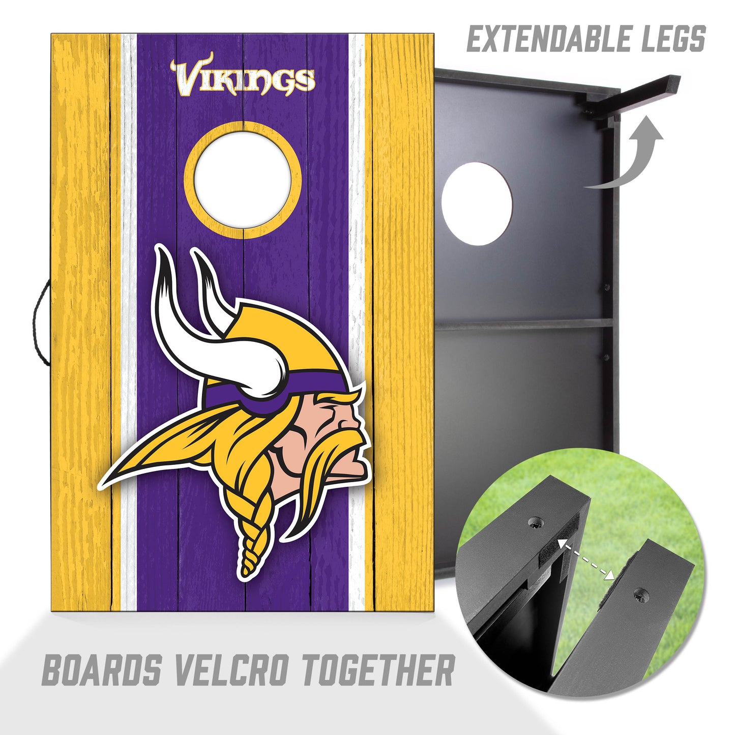 NFL Minnesota Vikings 2' x 3' MDF Cornhole Set