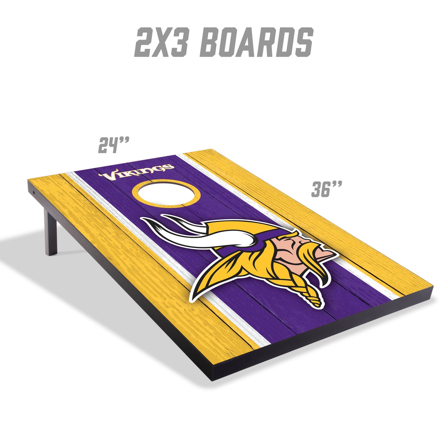 NFL Minnesota Vikings 2' x 3' MDF Cornhole Set