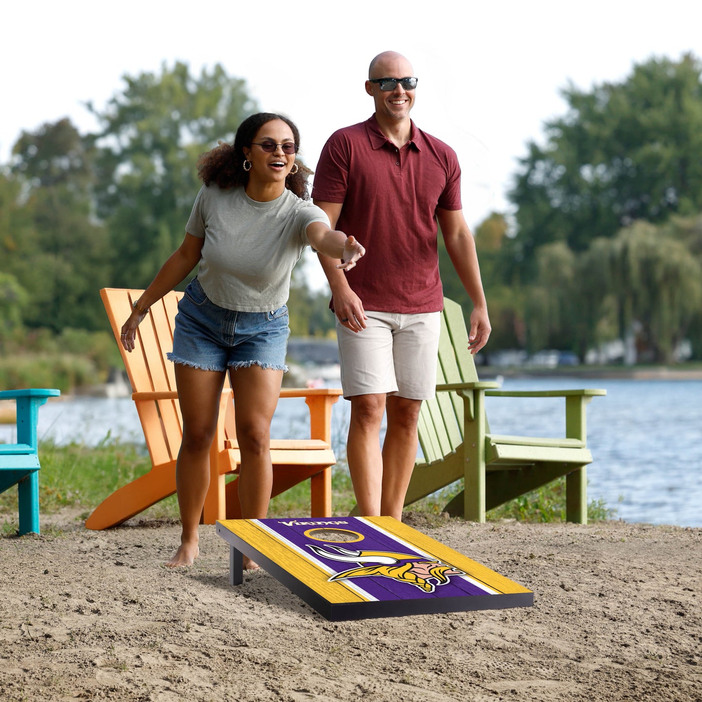 NFL Minnesota Vikings 2' x 3' MDF Cornhole Set