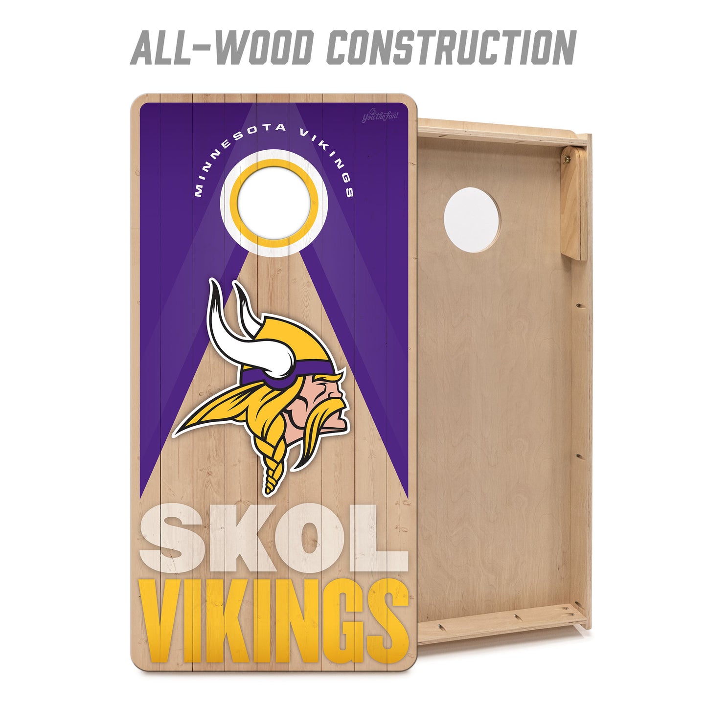 NFL Minnesota Vikings 2' x 4' All-Wood Cornhole Set