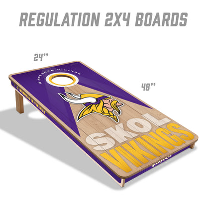 NFL Minnesota Vikings 2' x 4' All-Wood Cornhole Set