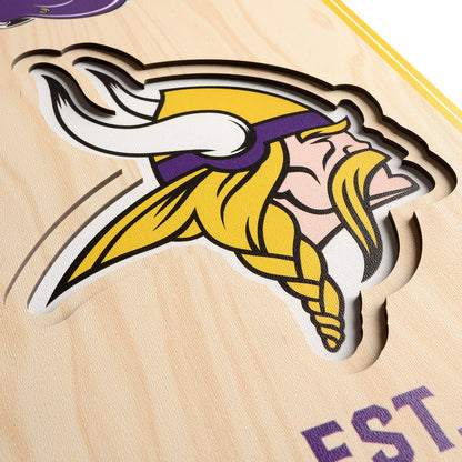 NFL Minnesota Vikings 3D Stadium Banner 8' X 32'