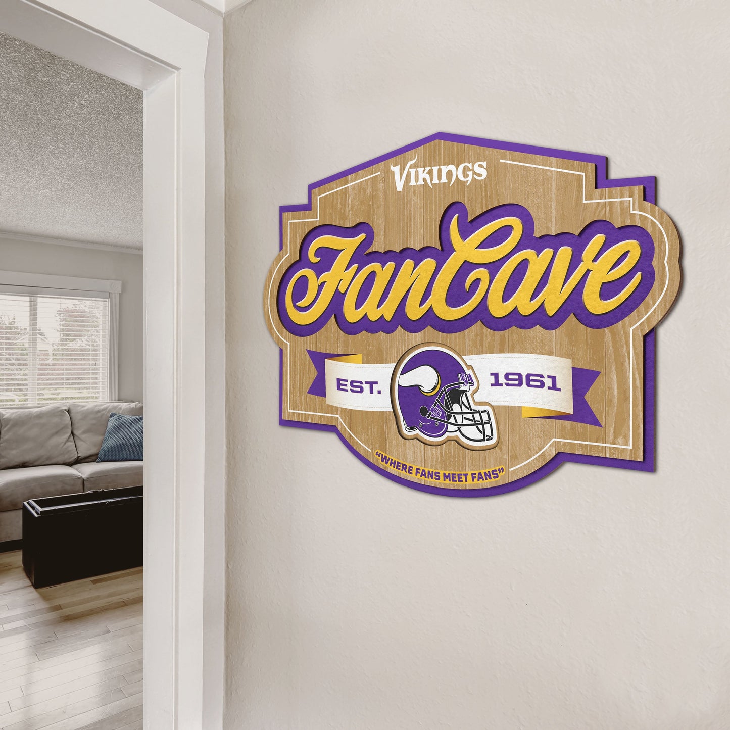 Minnesota Vikings Fan Cave Wall Art Alt 2