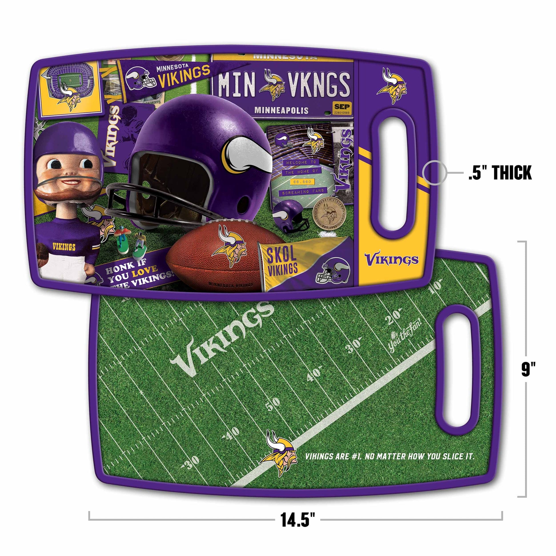Minnesota Vikings Retro Series Cutting Board Alt 1