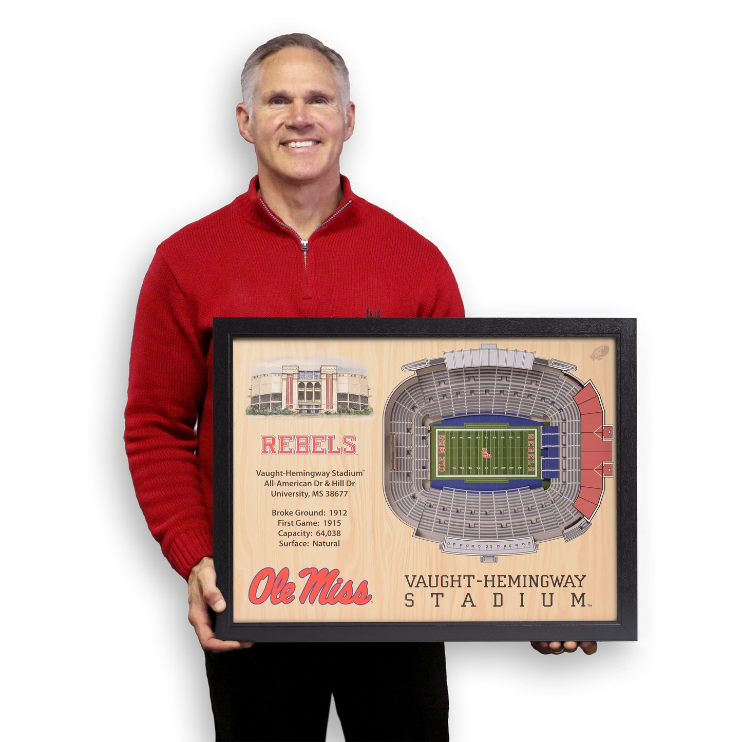 NCAA Mississippi Rebels 25-Layer StadiumView Wallart