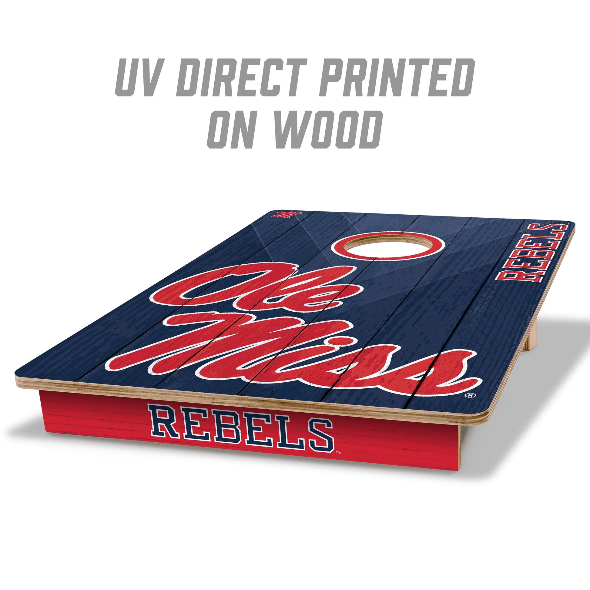 NCAA Mississippi Rebels 2' X 3' All-Wood Cornhole Set - Alt 1
