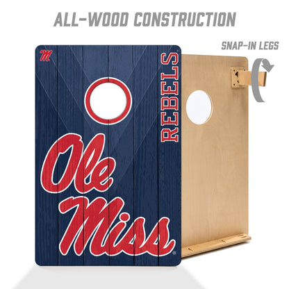 NCAA Mississippi Rebels 2' X 3' All-Wood Cornhole Set - Alt 2
