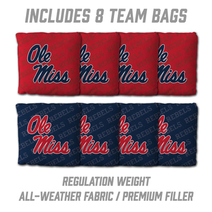 NCAA Mississippi Rebels 2' X 3' All-Wood Cornhole Set - Alt 3