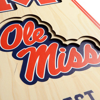 NCAA Mississippi Rebels 3D Stadium Banner 8' X 32'