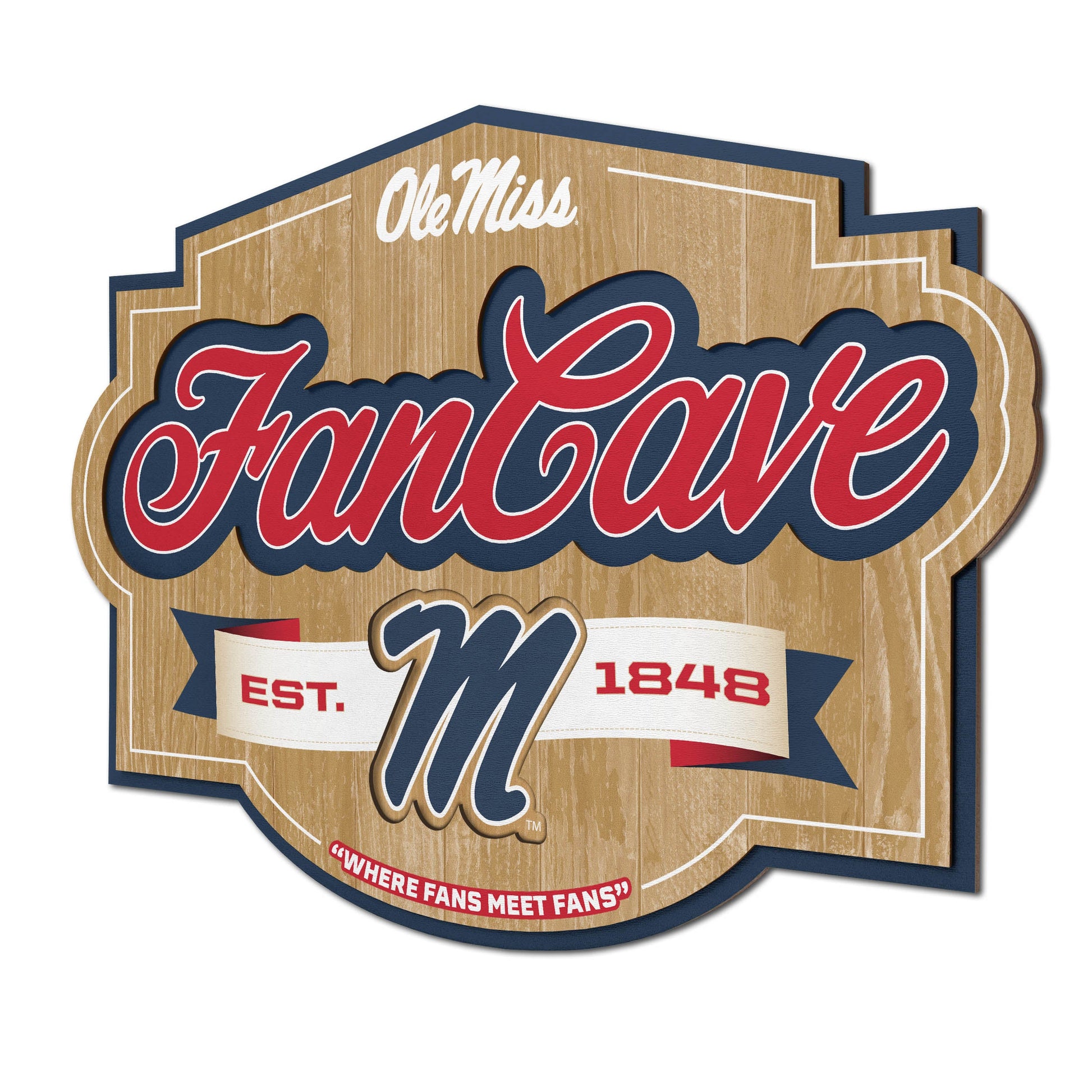 Mississippi Rebels Fan Cave Sign