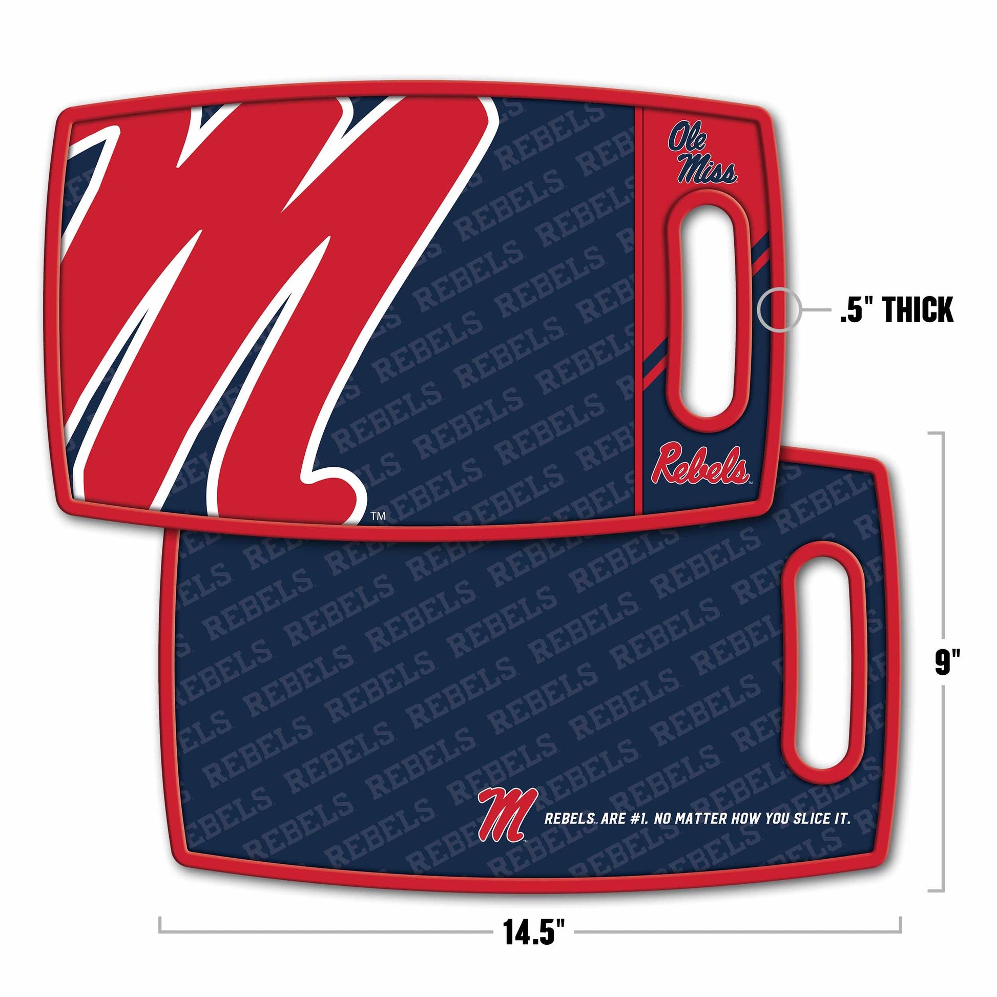 Mississippi Rebels Logo Series Cutting Board Alt 1