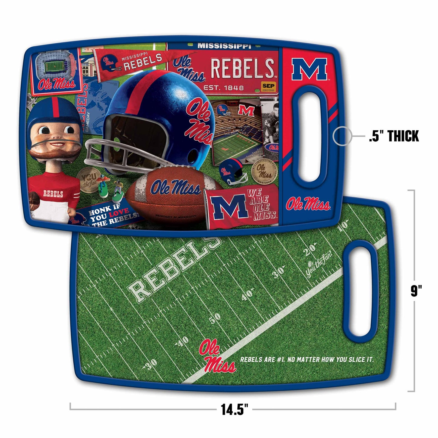 Mississippi Rebels Retro Series Cutting Board Alt 1