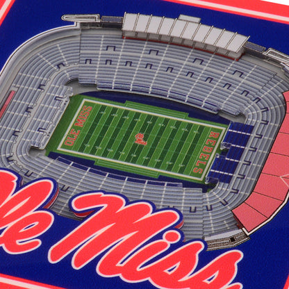 NCAA Mississippi Rebels StadiumView Cribbage