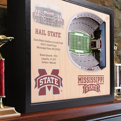 NCAA Mississippi State Bulldogs 25-Layer StadiumView Wallart