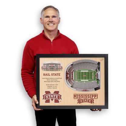 NCAA Mississippi State Bulldogs 25-Layer StadiumView Wallart
