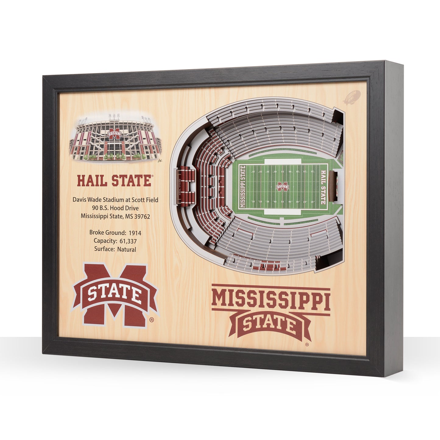 NCAA Mississippi State Bulldogs 25-Layer StadiumView Wallart