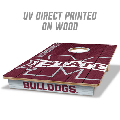 NCAA Mississippi State Bulldogs 2' X 3' All-Wood Cornhole Set - Alt 1