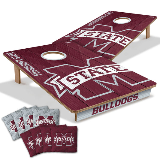 NCAA Mississippi State Bulldogs 2' X 3' All-Wood Cornhole Set-main