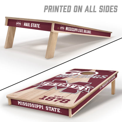 NCAA Mississippi State Bulldogs 2' x 4' All-Wood Cornhole Set