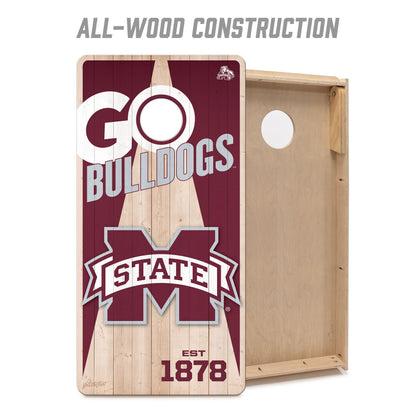 NCAA Mississippi State Bulldogs 2' x 4' All-Wood Cornhole Set