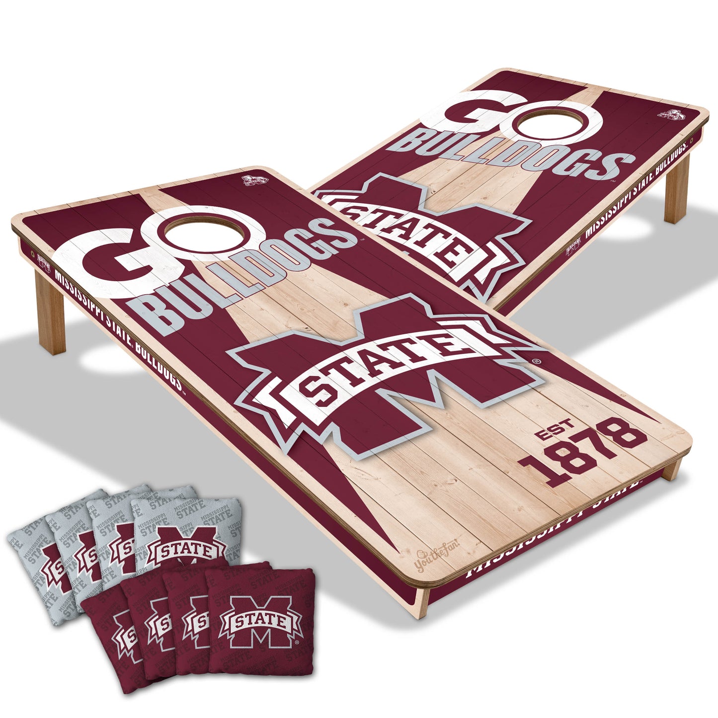 NCAA Mississippi State Bulldogs 2' x 4' All-Wood Cornhole Set