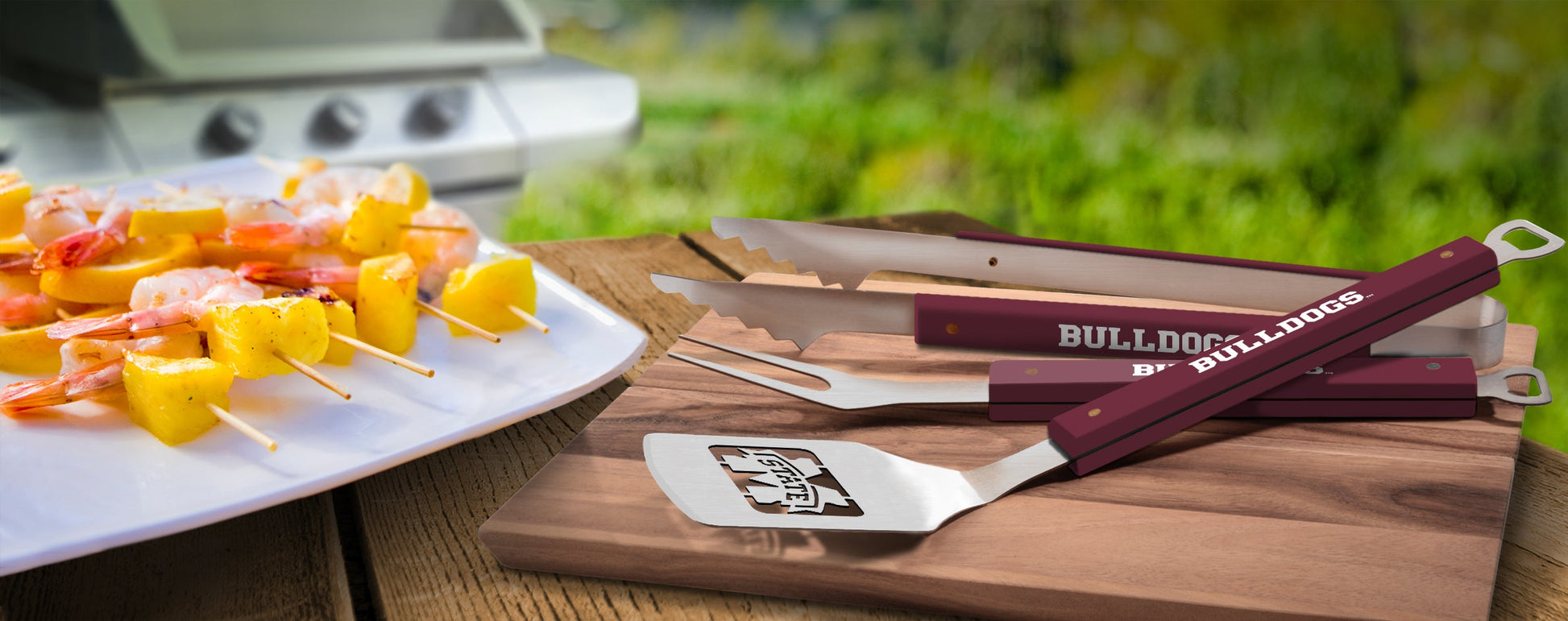 NCAA Mississippi State Bulldogs Spirit Series 3-Piece BBQ Set - Alt View 1