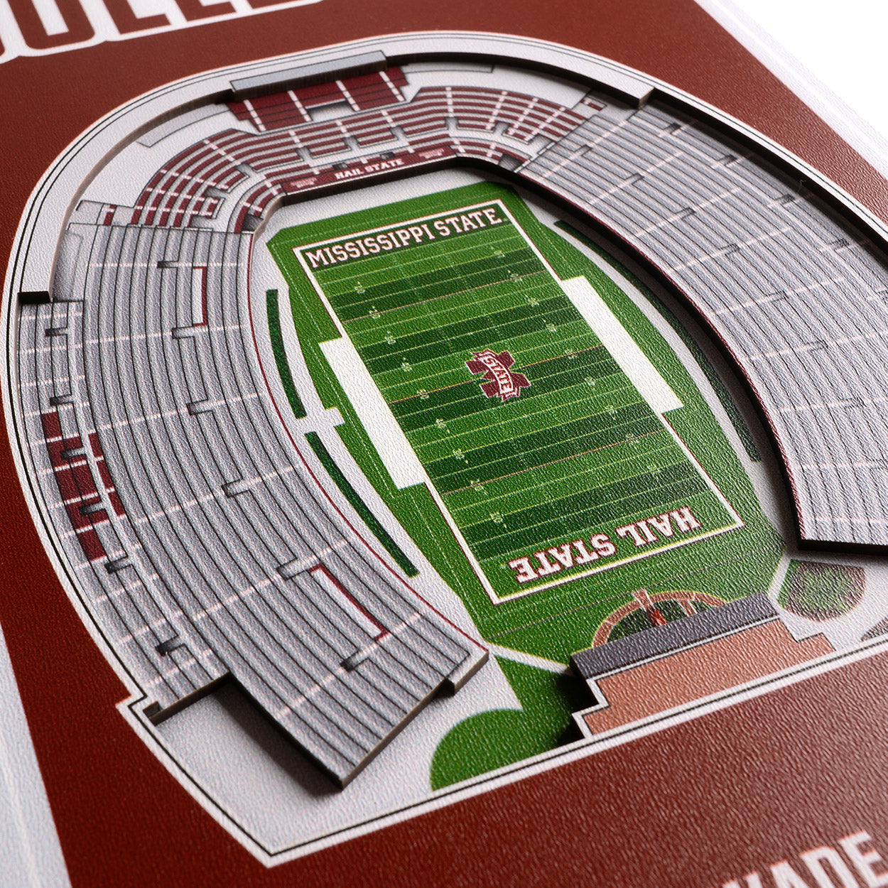 NCAA Mississippi State Bulldogs 3D Stadium Banner 8' X 32'