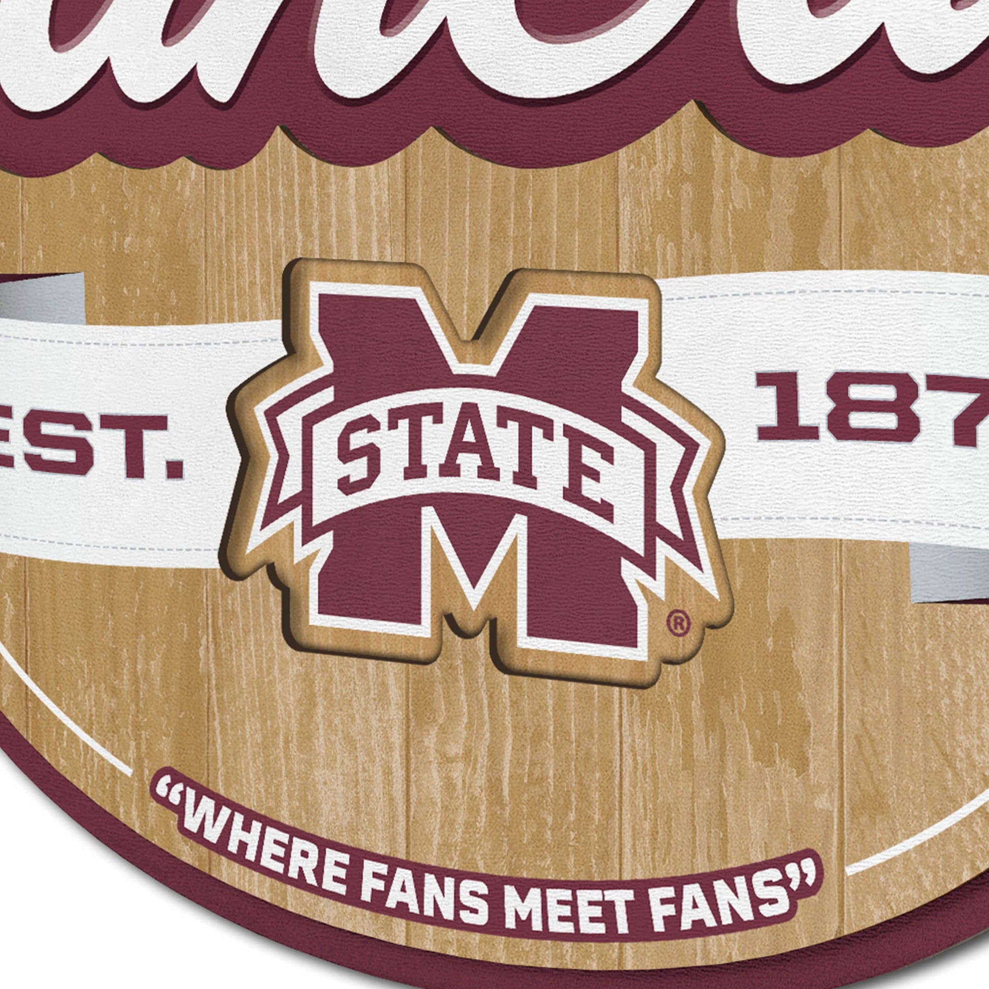 Mississippi State Bulldogs Fan Cave Sign Alt 3