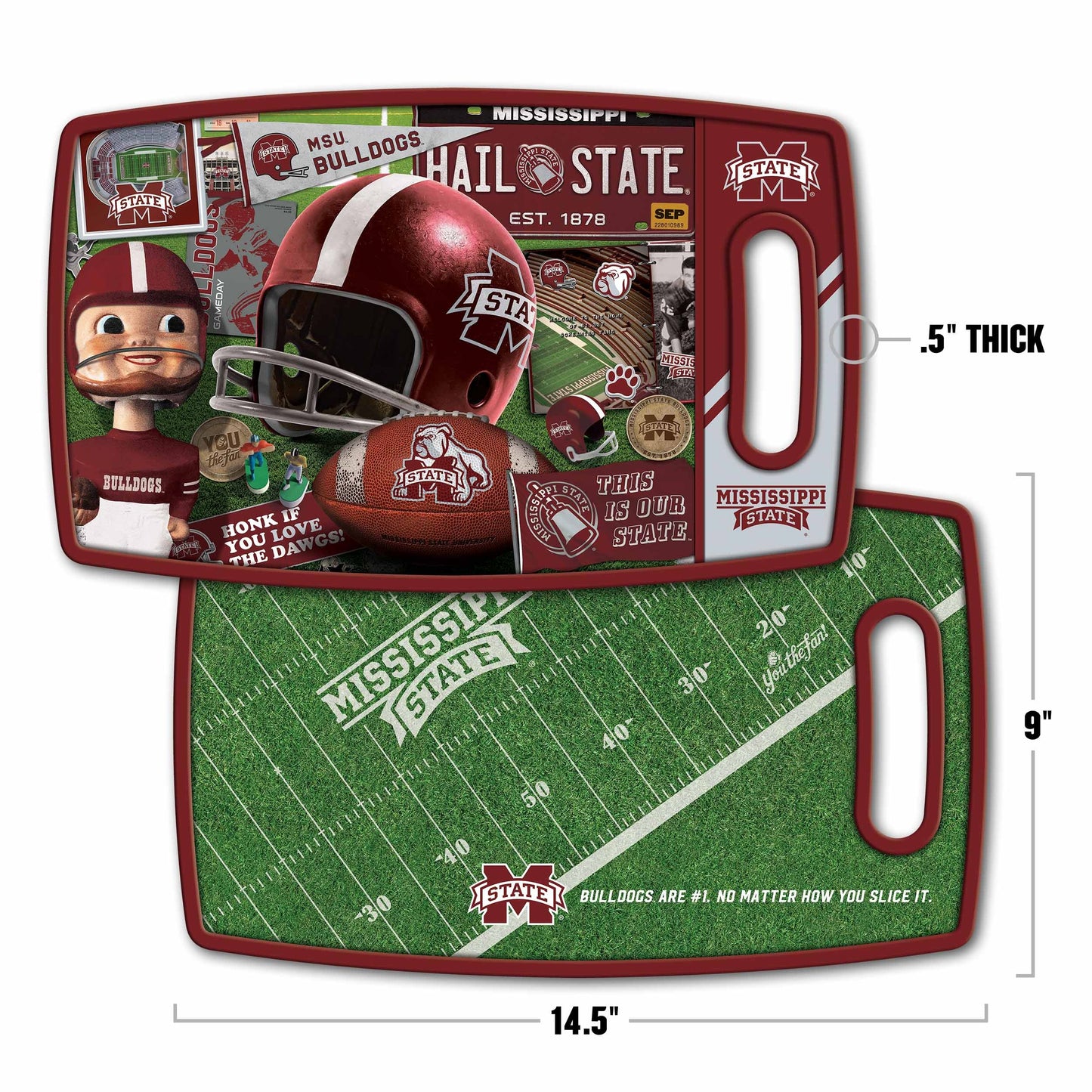 Mississippi State Bulldogs Retro Series Cutting Board Alt 1