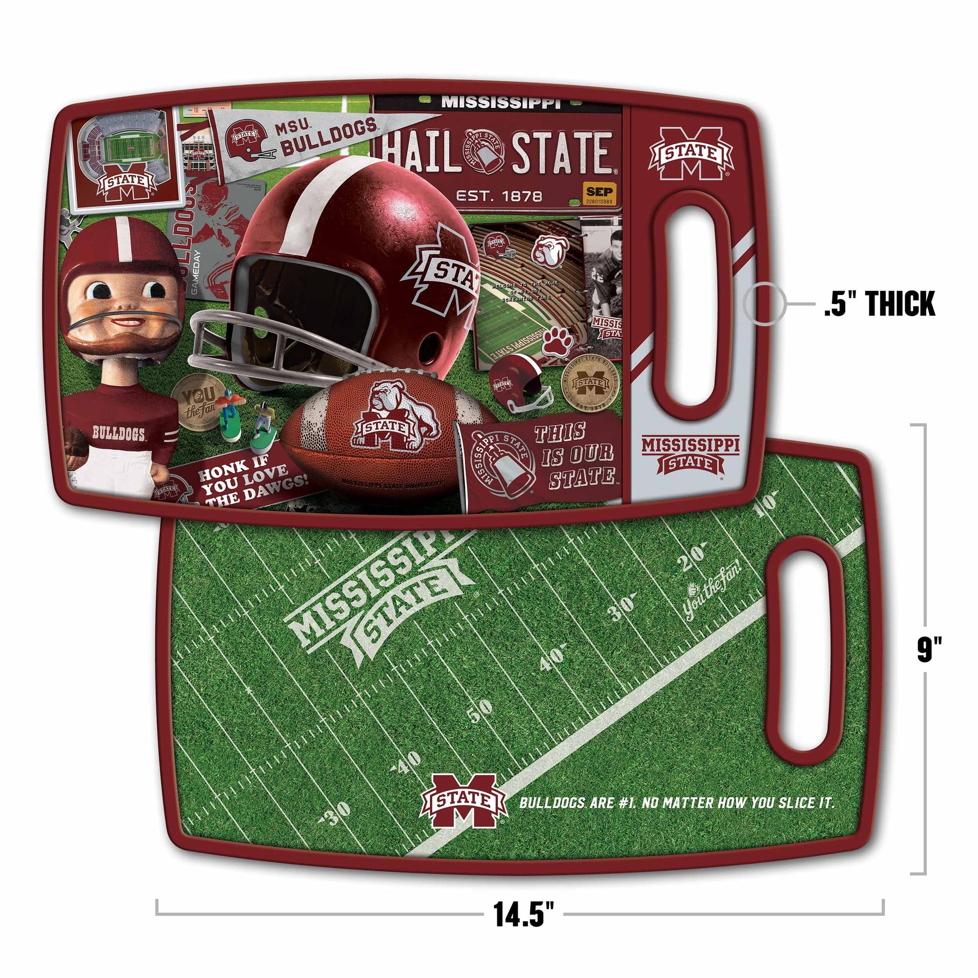Mississippi State Bulldogs Retro Series Cutting Board Alt 1