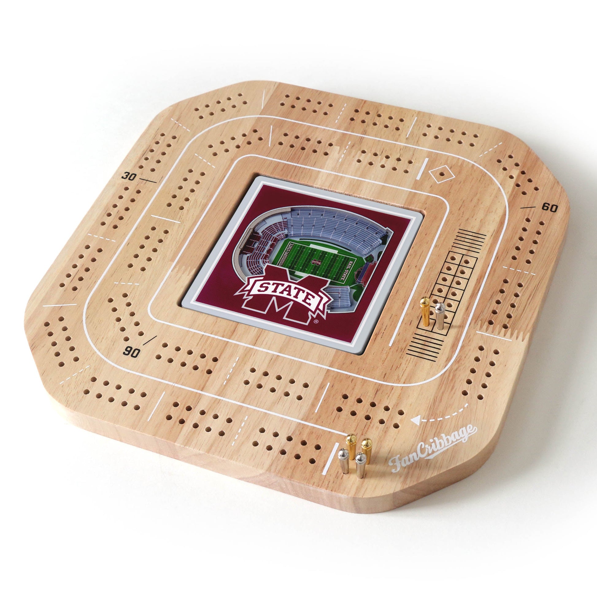 NCAA Mississippi State Bulldogs StadiumView Cribbage