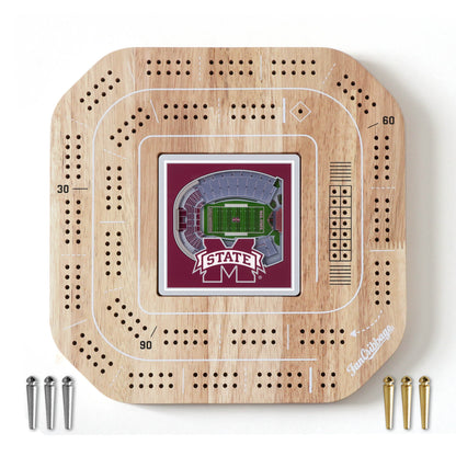 NCAA Mississippi State Bulldogs StadiumView Cribbage