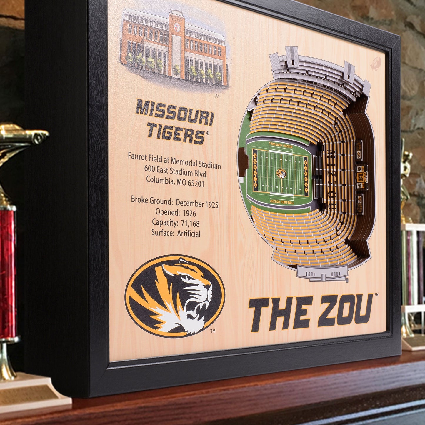 NCAA Missouri Tigers 25-Layer StadiumView Wallart