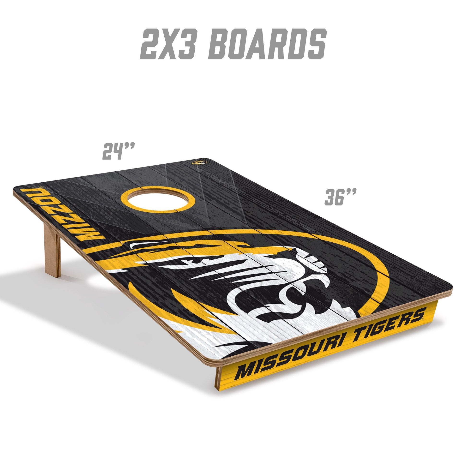 NCAA Missouri Tigers 2' X 3' All-Wood Cornhole Set - Alt 4