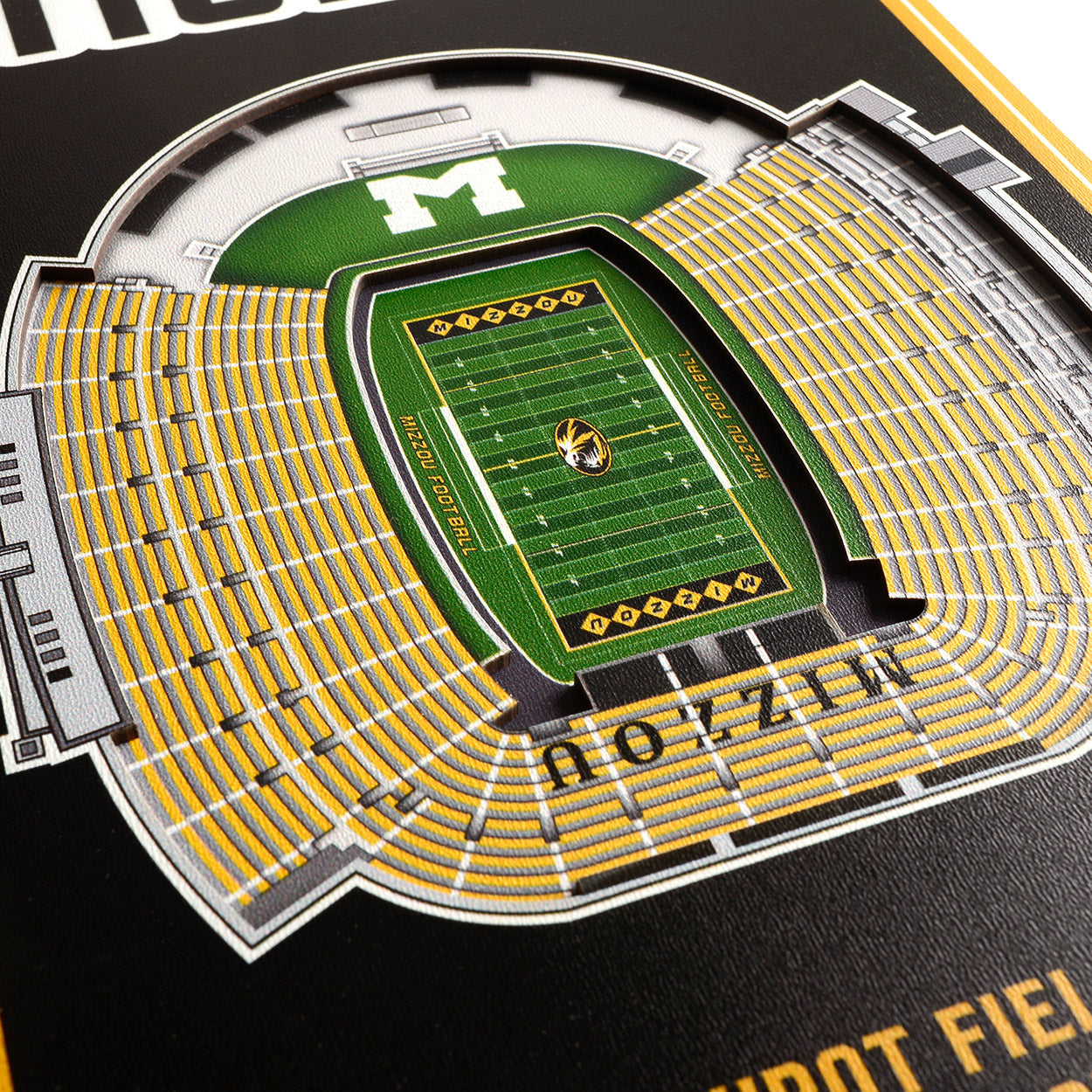 NCAA Missouri Tigers 3D Stadium Banner 8' X 32'