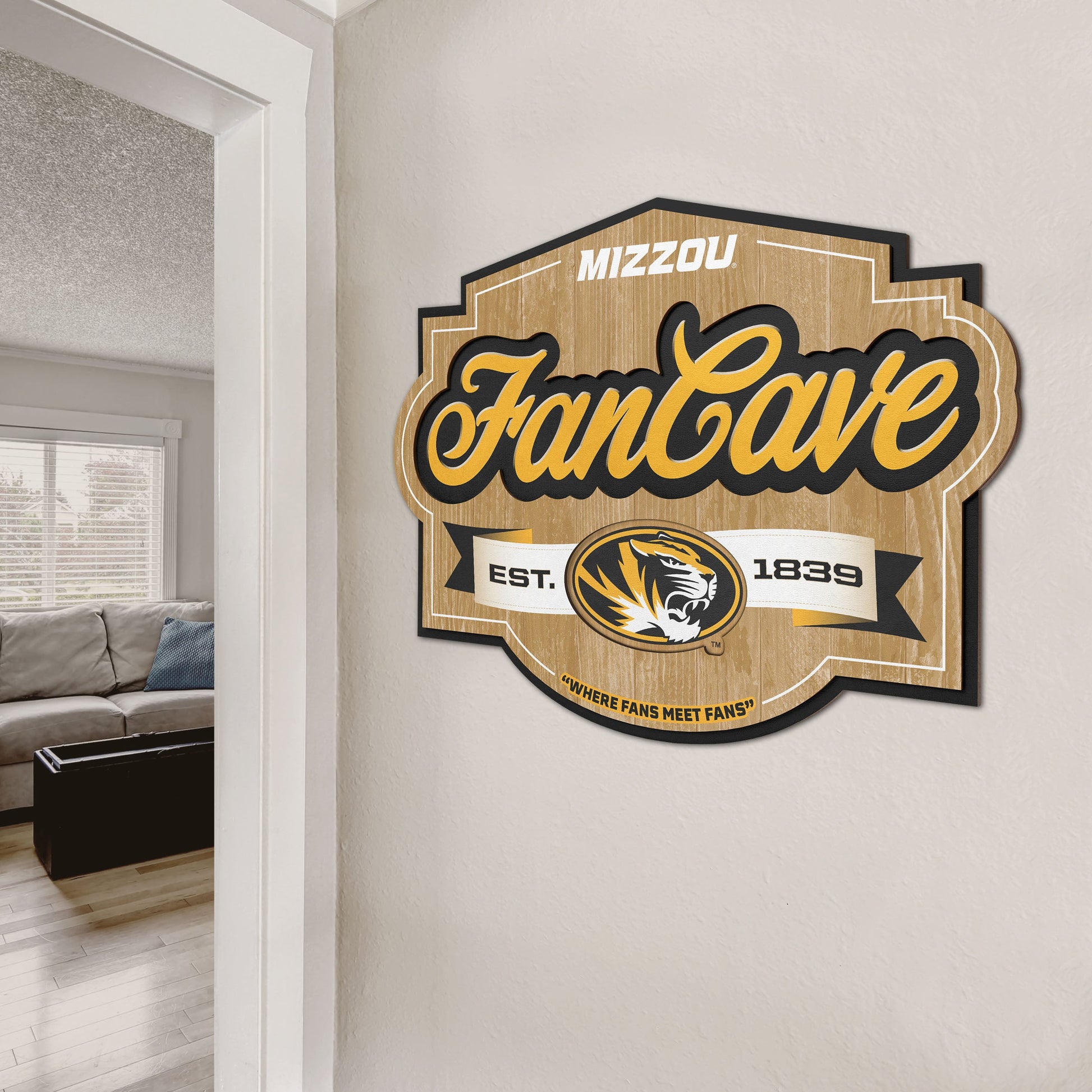 Missouri Tigers Fan Cave Sign Alt 2