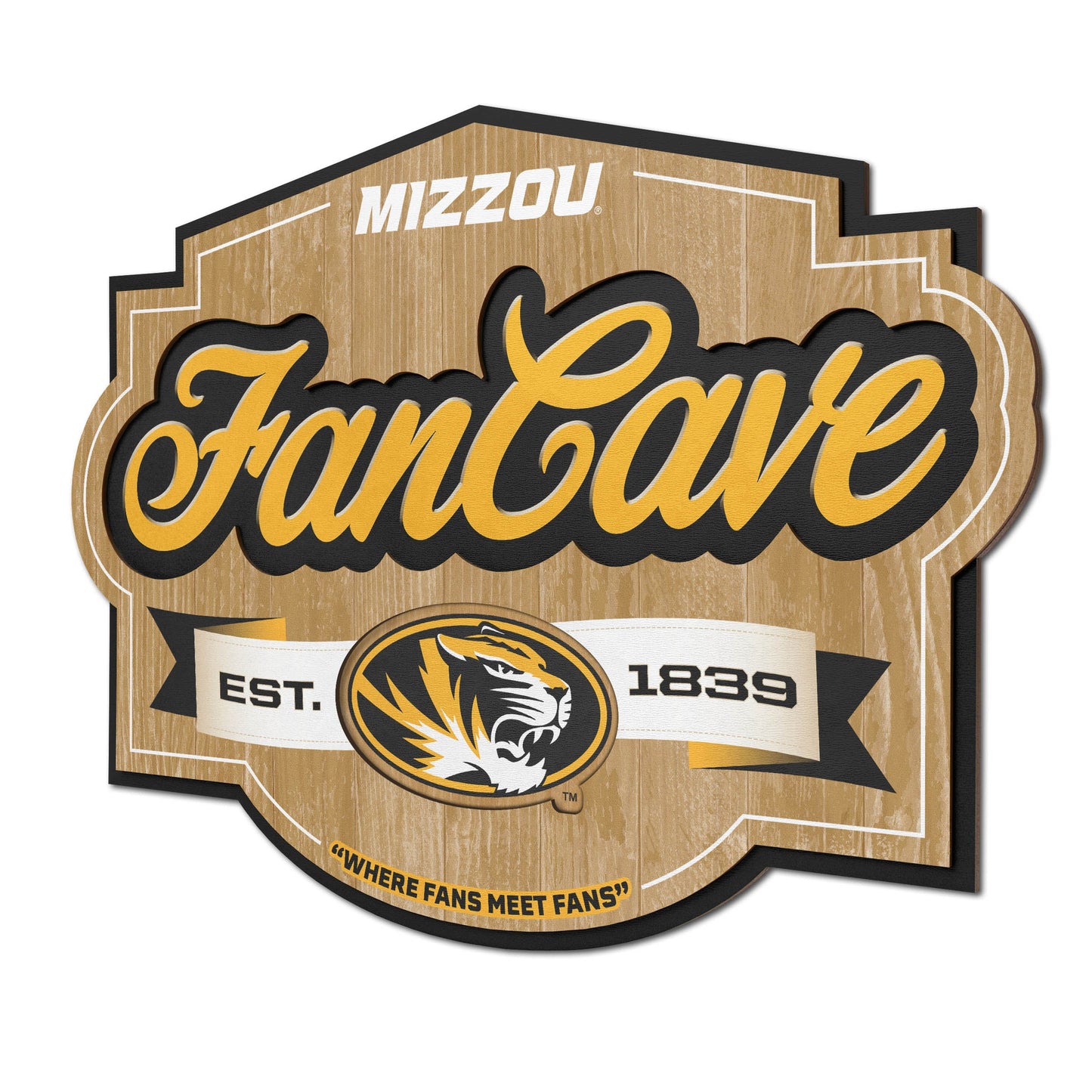 Missouri Tigers Fan Cave Sign
