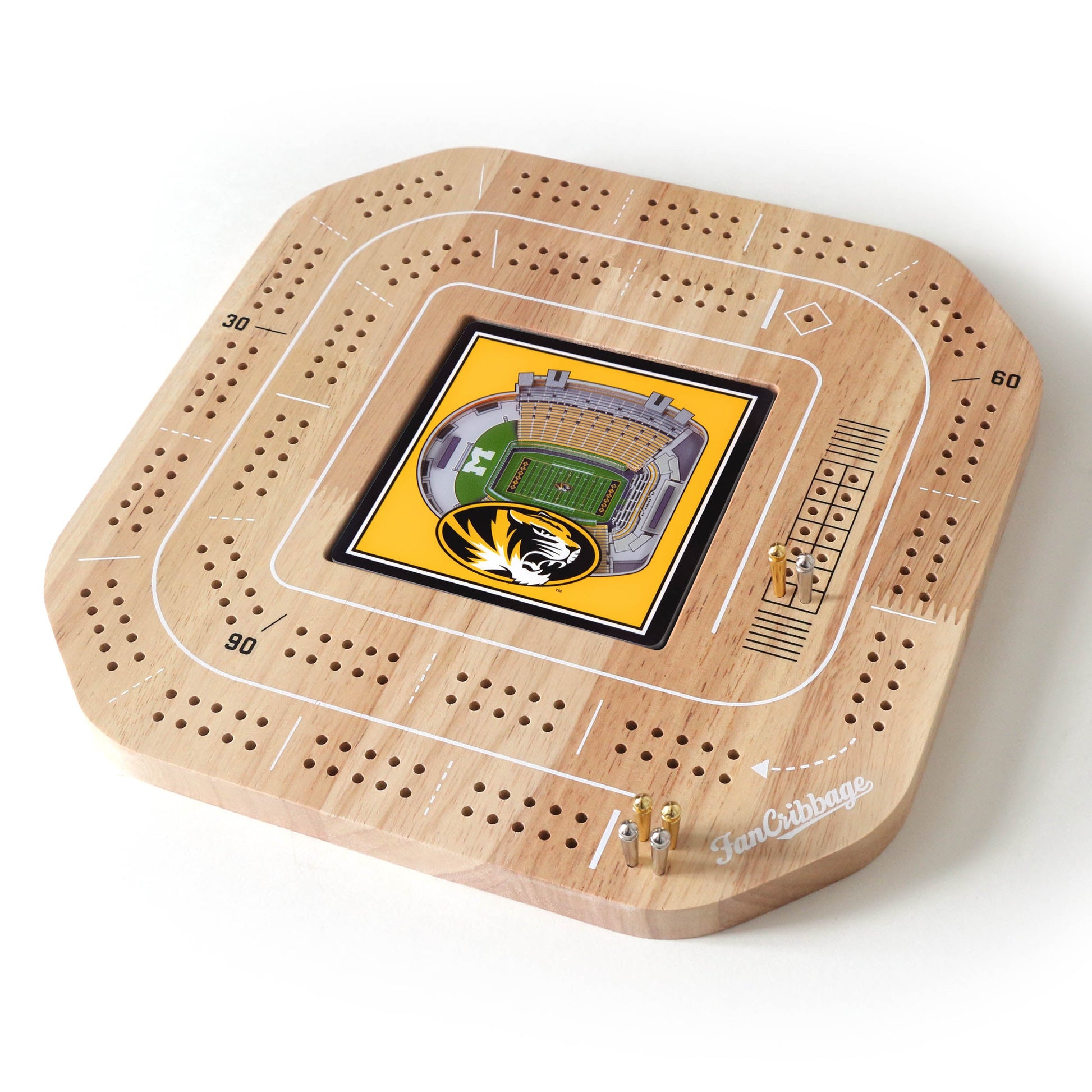 NCAA Missouri Tigers StadiumView Cribbage