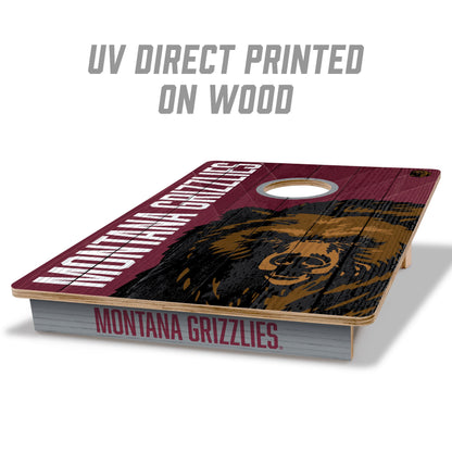 NCAA Montana Grizzlies 2' X 3' All-Wood Cornhole Set - Alt 1